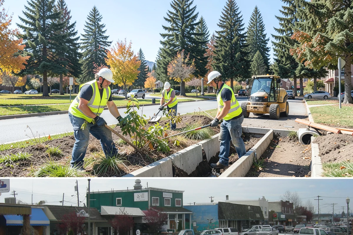Public Facility Renovation in Stanwood, Snohomish County, WA - Interior renovation proceeds year-round, while envelope and roofing components benefit from dry-season scheduling.