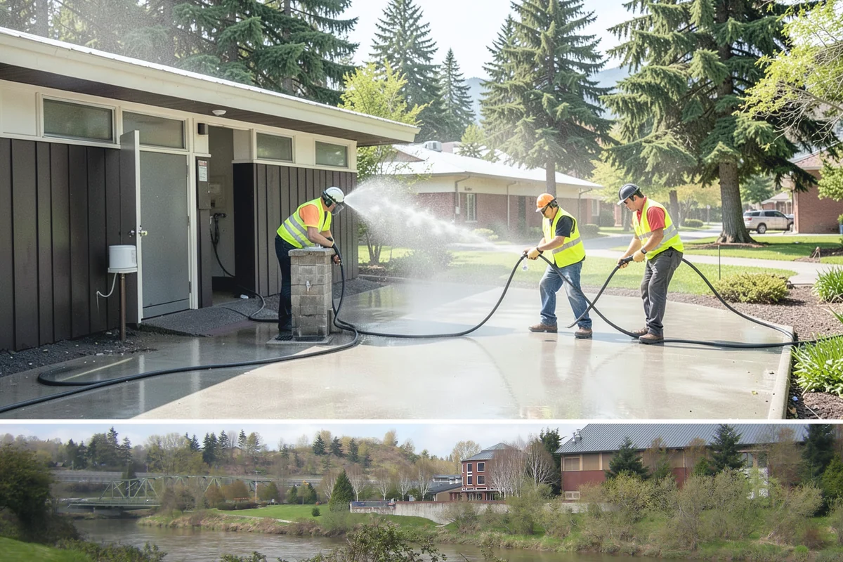 Public Facility Renovation in Tukwila, King County, WA - Interior renovation proceeds year-round, while envelope and roofing components benefit from dry-season scheduling.
