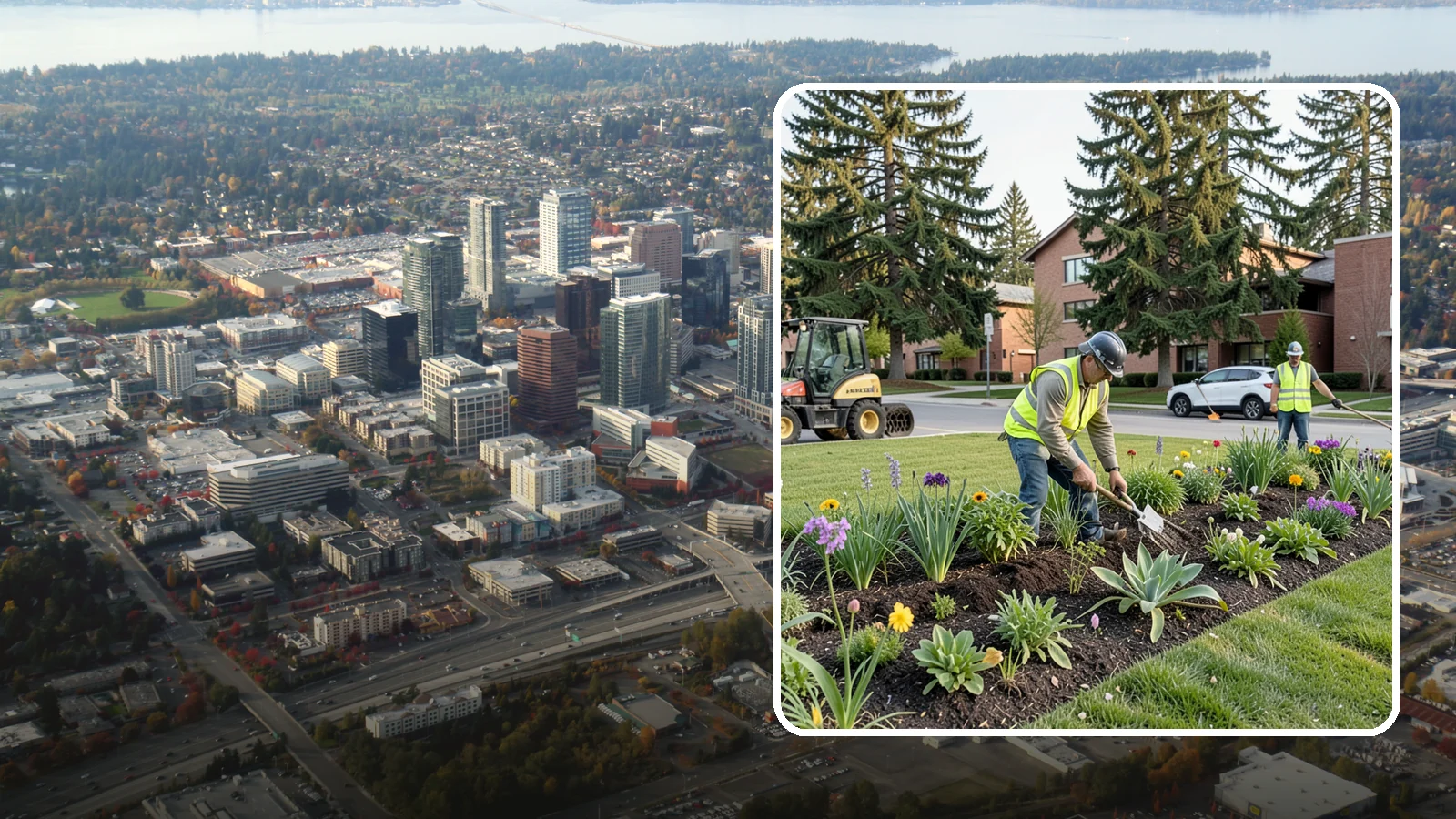 Public Flower Bed Maintenance in Bellevue, King County, WA - Ongoing care of civic flower beds that keeps public displays healthy, colorful, and weed-free.
