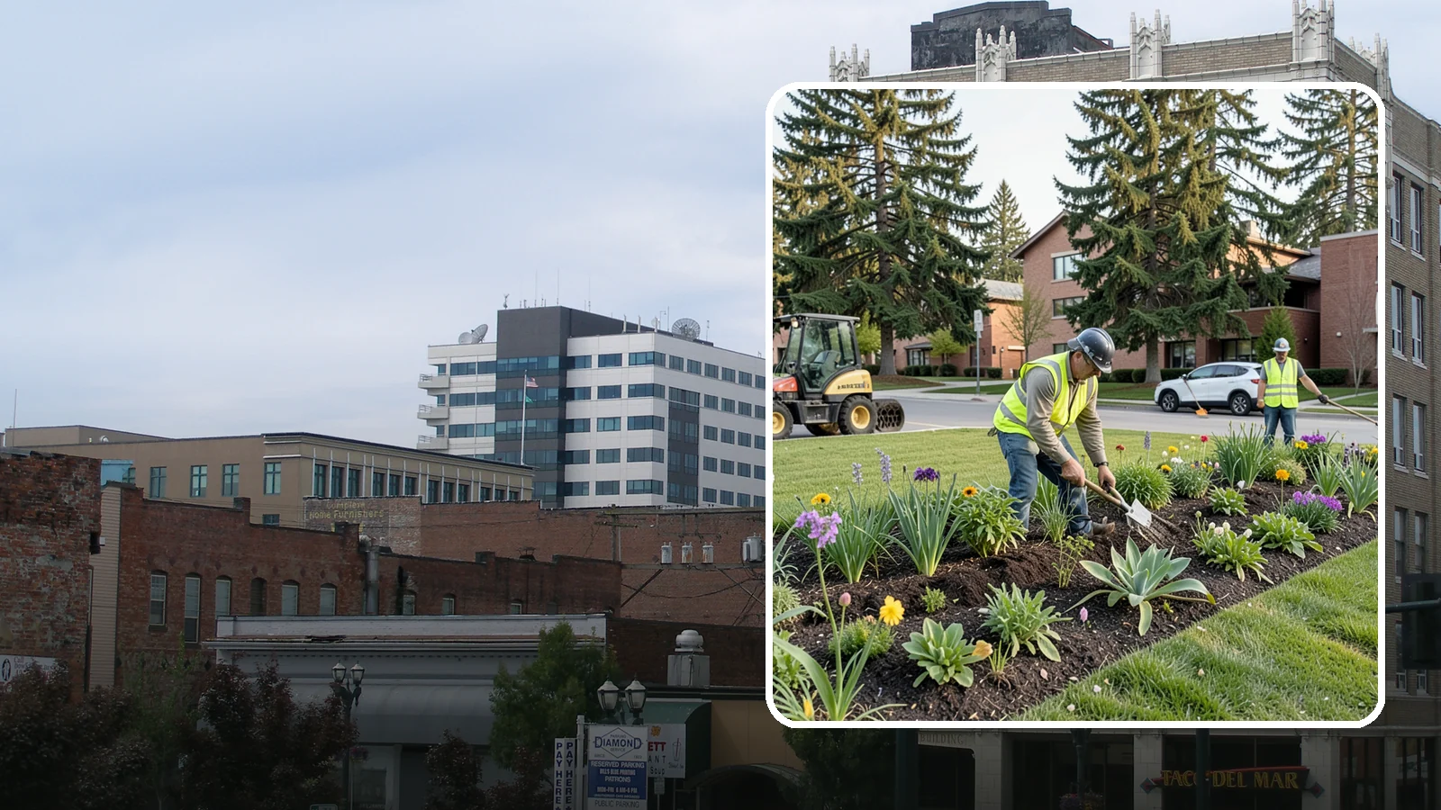 Public Flower Bed Maintenance in Everett, Snohomish County, WA - Ongoing care of civic flower beds that keeps public displays healthy, colorful, and weed-free.