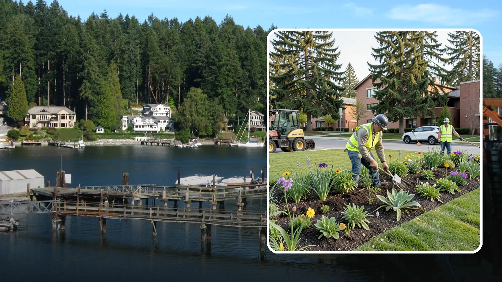 Public Flower Bed Maintenance in Gig Harbor, Pierce County, WA - Ongoing care of civic flower beds that keeps public displays healthy, colorful, and weed-free.