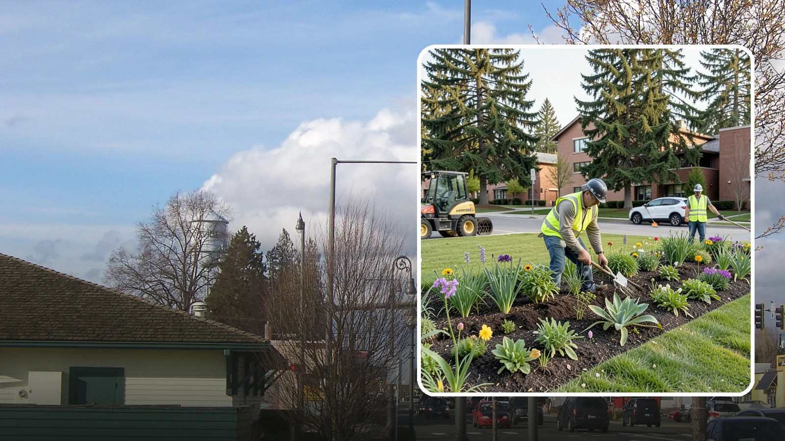 Public Flower Bed Maintenance in Marysville, Snohomish County, WA - Ongoing care of civic flower beds that keeps public displays healthy, colorful, and weed-free.