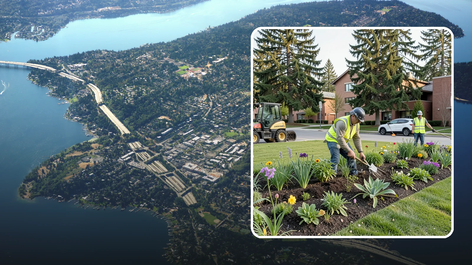Public Flower Bed Maintenance in Mercer Island, King County, WA - Ongoing care of civic flower beds that keeps public displays healthy, colorful, and weed-free.