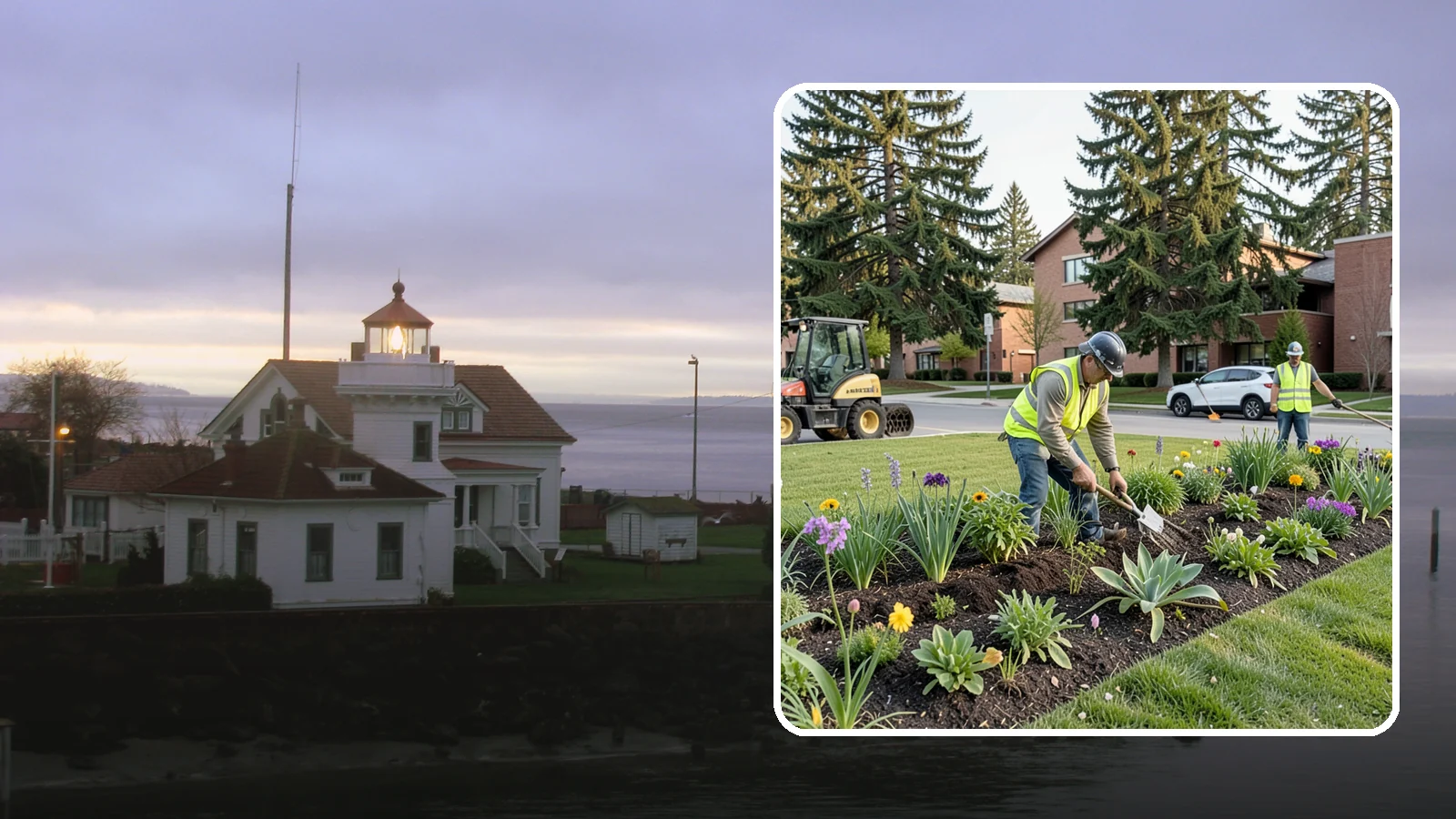 Public Flower Bed Maintenance in Mukilteo, Snohomish County, WA - Ongoing care of civic flower beds that keeps public displays healthy, colorful, and weed-free.