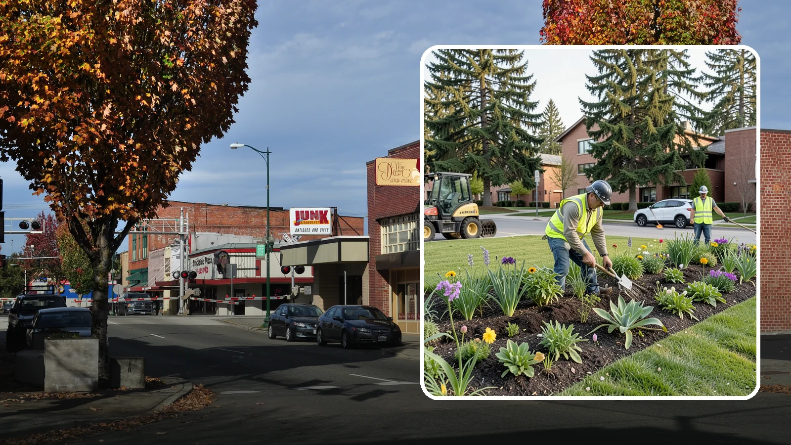 Public Flower Bed Maintenance in Puyallup, Pierce County, WA - Ongoing care of civic flower beds that keeps public displays healthy, colorful, and weed-free.