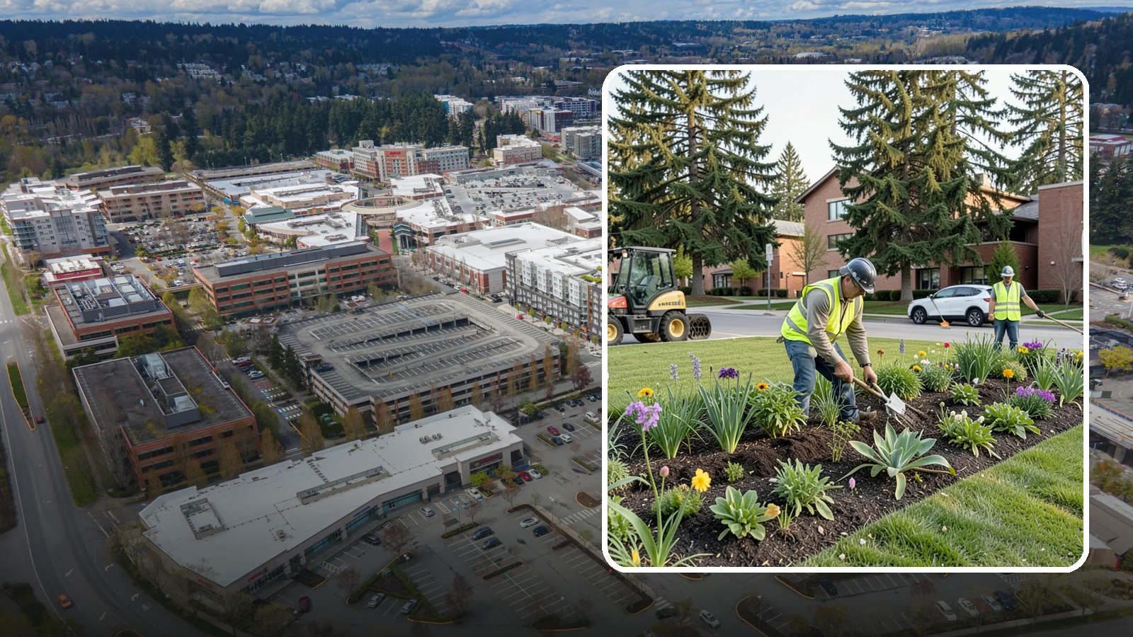 Public Flower Bed Maintenance in Redmond, King County, WA - Ongoing care of civic flower beds that keeps public displays healthy, colorful, and weed-free.