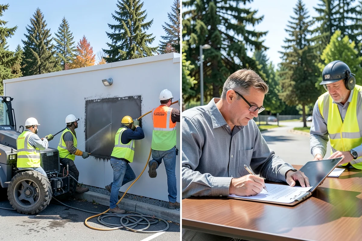 Public Monument Cleaning in Sedro-Woolley, Skagit County, WA - We evaluate the monument material and its condition