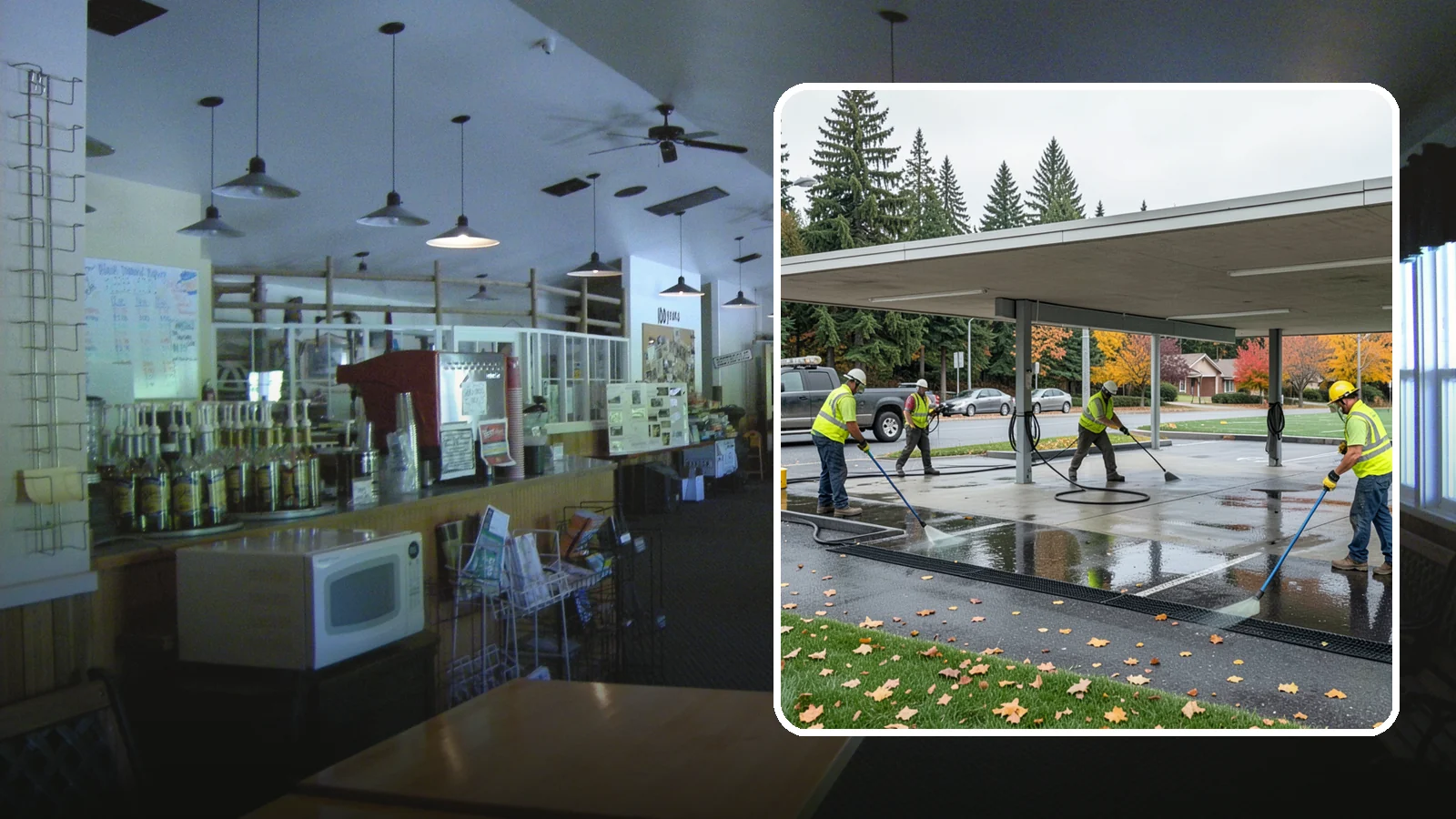 Public Parking Structure Cleaning in Black Diamond, King County, WA - We clean public parking garages and decks to remove oil, grime, and stains while managing runoff for Western Washington agencies.