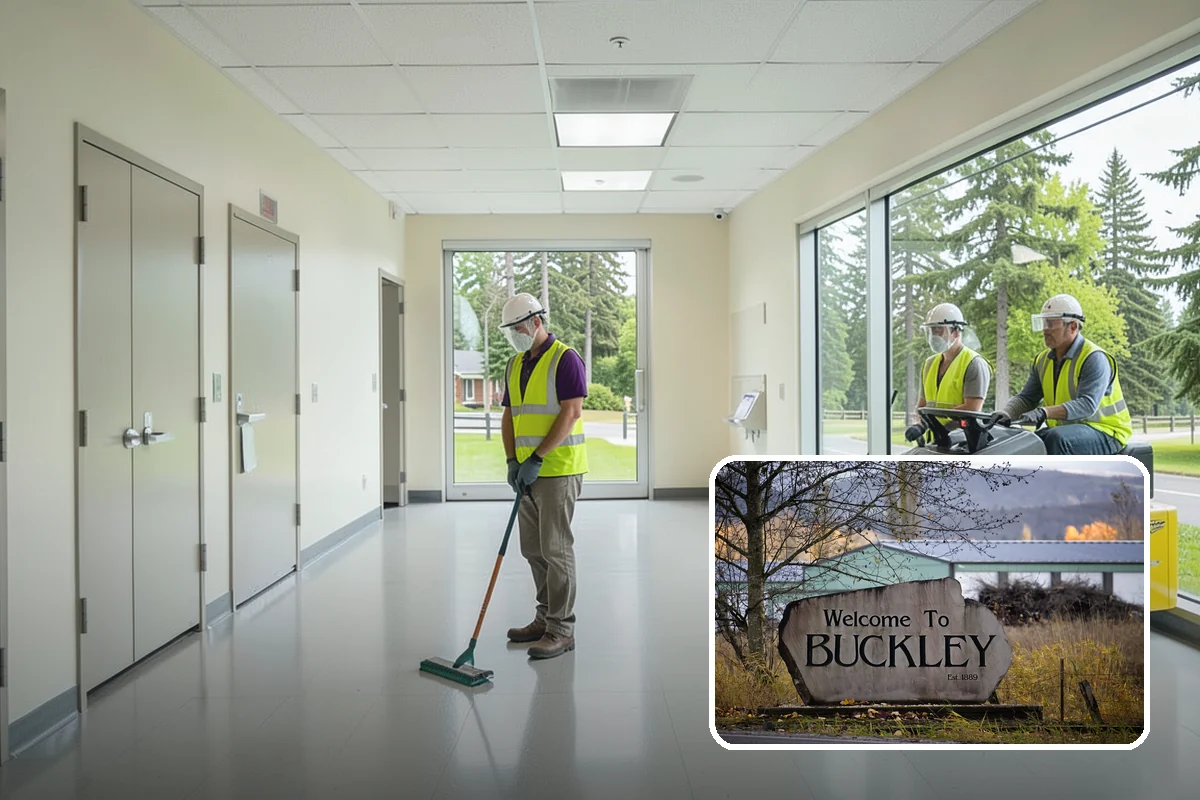 Public Parking Structure Cleaning in Buckley, Pierce County, WA - Degreasing removes oil stains, odors, and slip hazards