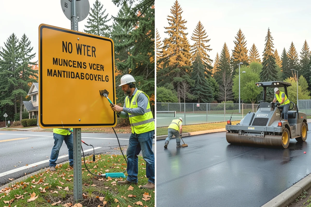 Public Parking Structure Cleaning in Carbonado, Pierce County, WA - We survey the structure and identify staining and drainage points