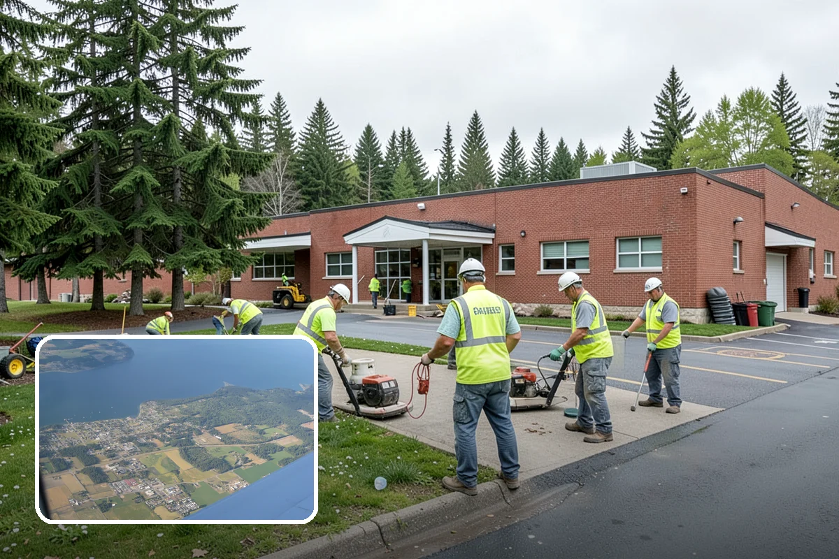 Public Parking Structure Cleaning in Coupeville, Island County, WA - Degreasing removes oil stains, odors, and slip hazards