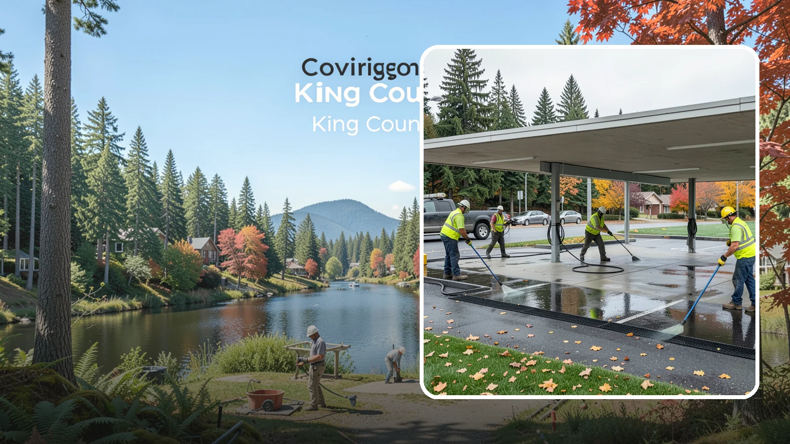 Public Parking Structure Cleaning in Covington, King County, WA - We clean public parking garages and decks to remove oil, grime, and stains while managing runoff for Western Washington agencies.