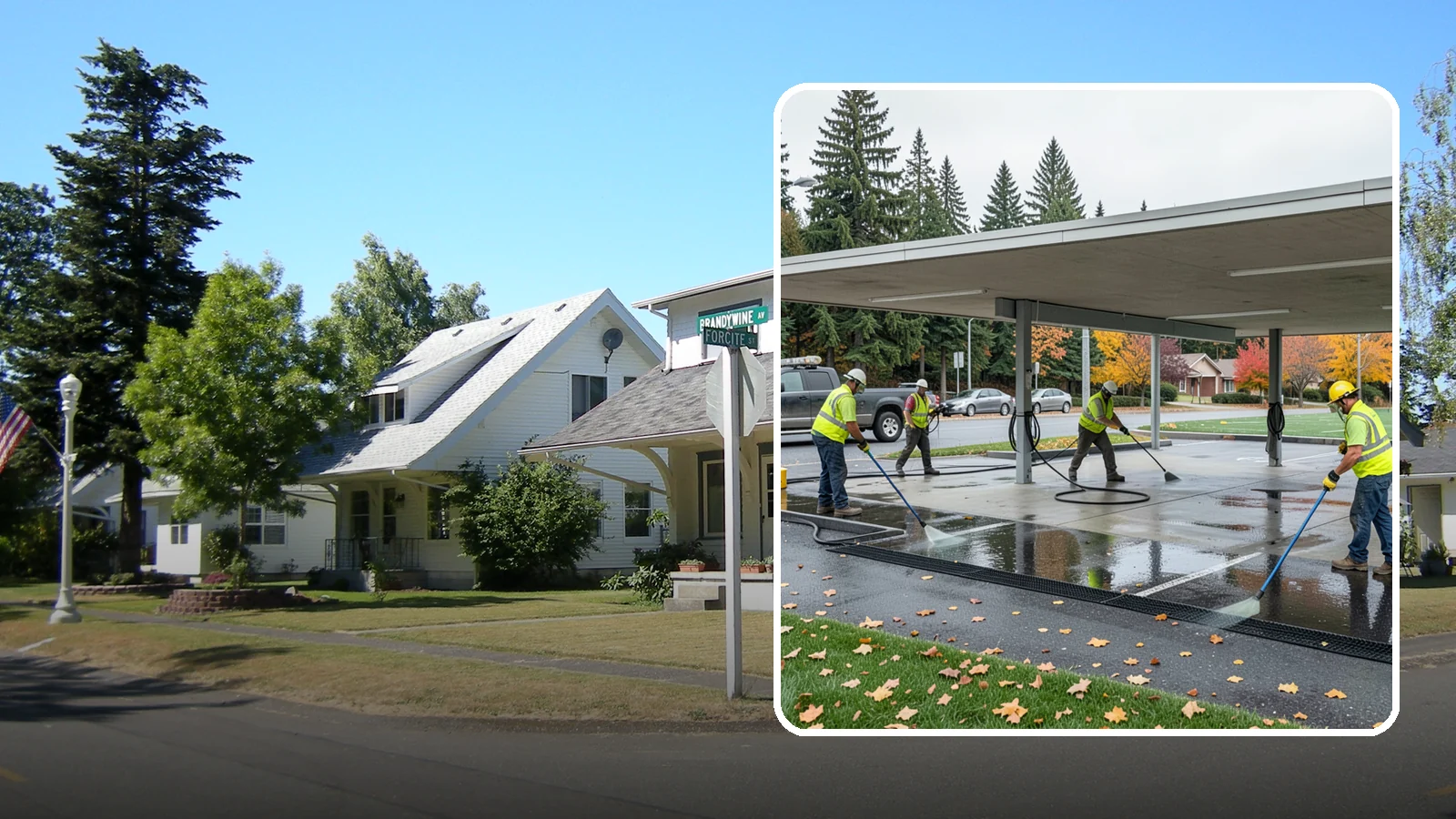 Public Parking Structure Cleaning in DuPont, Pierce County, WA - We clean public parking garages and decks to remove oil, grime, and stains while managing runoff for Western Washington agencies.