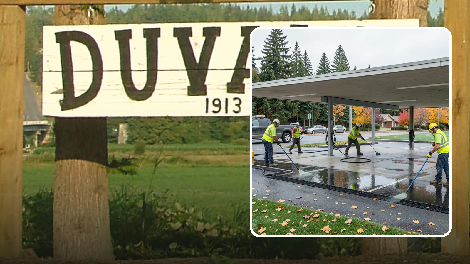 Public Parking Structure Cleaning in Duvall, King County, WA - We clean public parking garages and decks to remove oil, grime, and stains while managing runoff for Western Washington agencies.