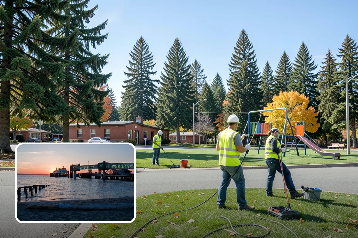 Public Parking Structure Cleaning in Edmonds, Snohomish County, WA - Degreasing removes oil stains, odors, and slip hazards