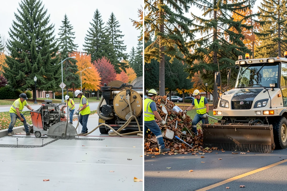 Public Parking Structure Cleaning in Enumclaw, King County, WA - We survey the structure and identify staining and drainage points