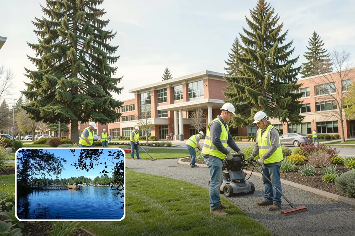 Public Parking Structure Cleaning in Federal Way, King County, WA - Degreasing removes oil stains, odors, and slip hazards