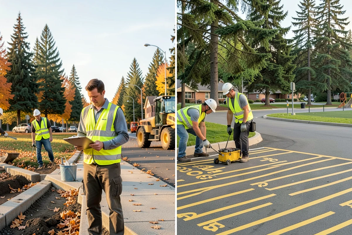 Public Parking Structure Cleaning in Fircrest, Pierce County, WA - We survey the structure and identify staining and drainage points