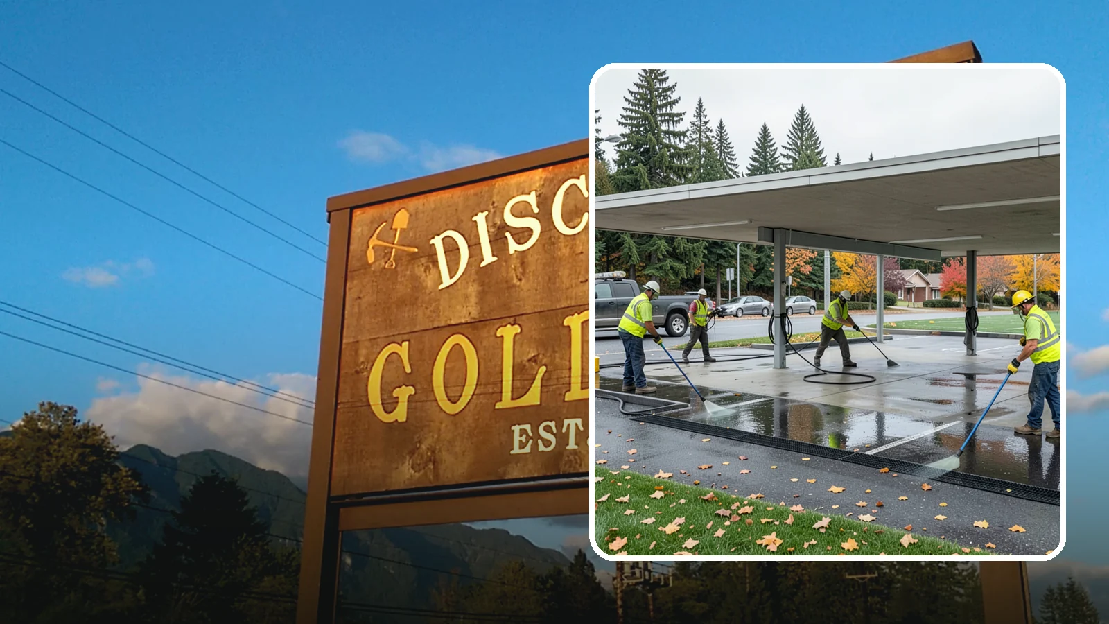 Public Parking Structure Cleaning in Gold Bar, Snohomish County, WA - We clean public parking garages and decks to remove oil, grime, and stains while managing runoff for Western Washington agencies.