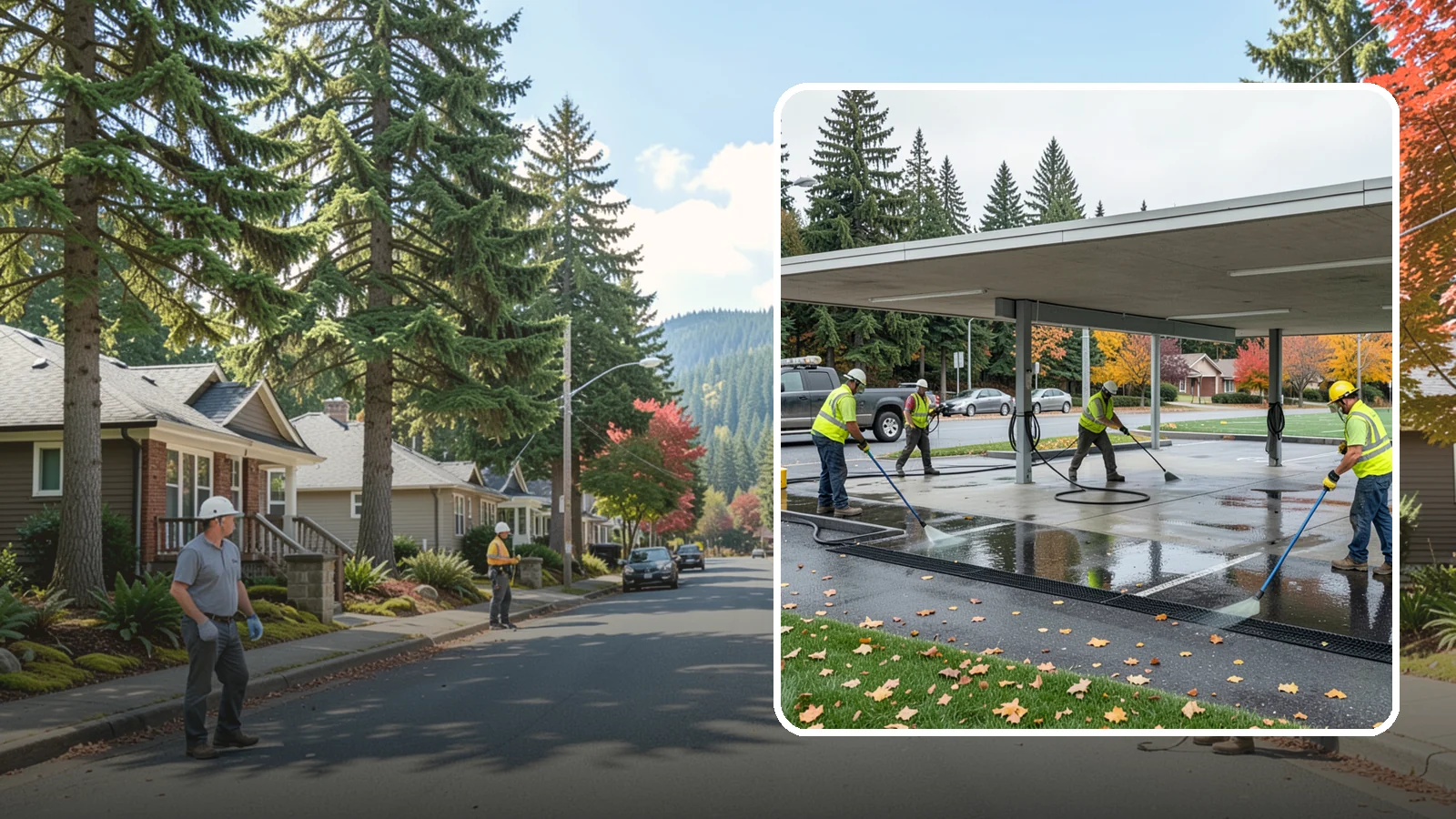 Public Parking Structure Cleaning in Hunts Point, King County, WA - We clean public parking garages and decks to remove oil, grime, and stains while managing runoff for Western Washington agencies.