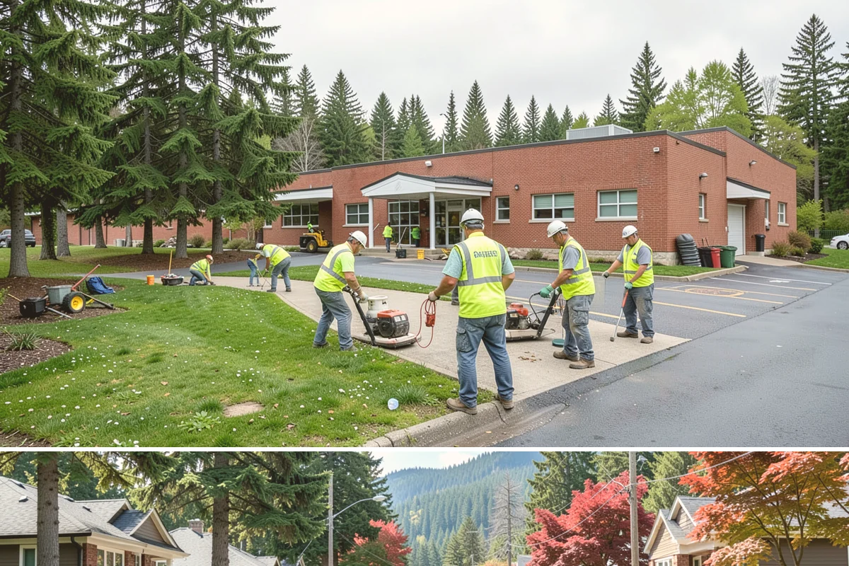 Public Parking Structure Cleaning in Hunts Point, King County, WA - Structure cleaning can be scheduled year-round since decks are covered, with phasing timed to periods of lower parking demand.