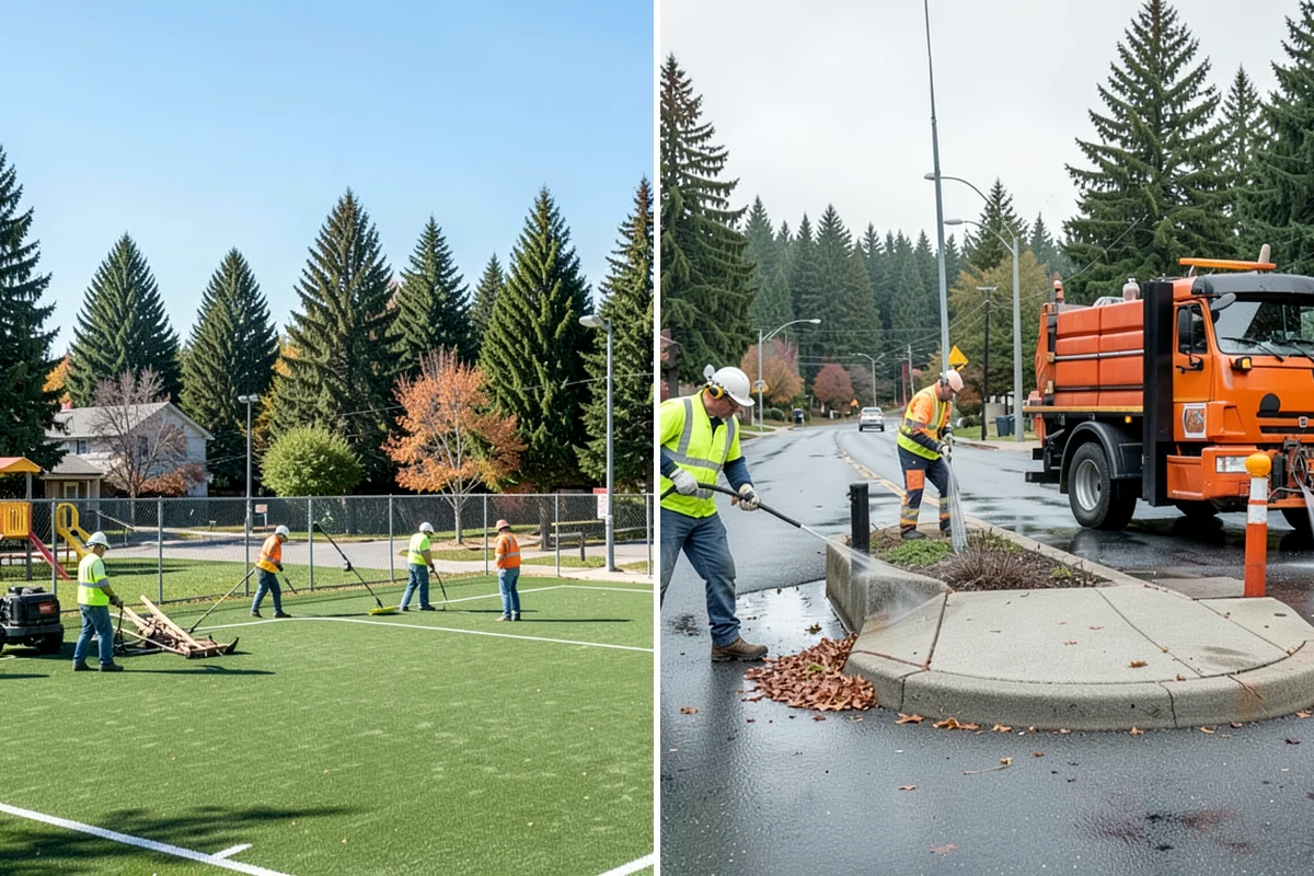 Public Parking Structure Cleaning in Kenmore, King County, WA - We survey the structure and identify staining and drainage points