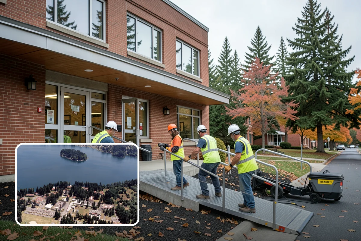 Public Parking Structure Cleaning in Lakewood, Pierce County, WA - Degreasing removes oil stains, odors, and slip hazards