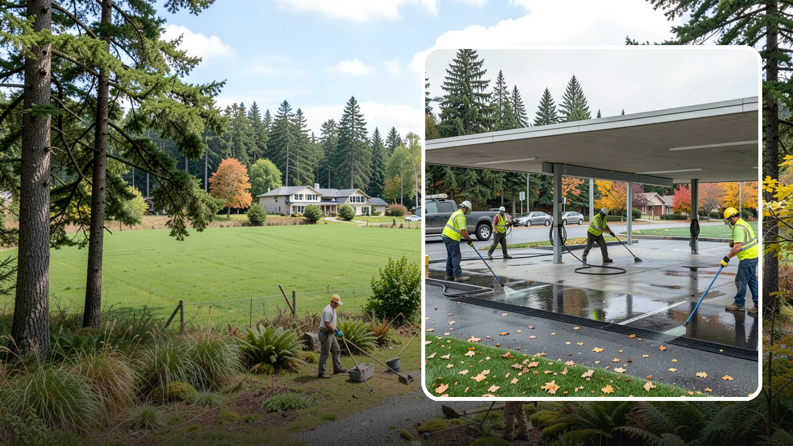 Public Parking Structure Cleaning in Lyman, Skagit County, WA - We clean public parking garages and decks to remove oil, grime, and stains while managing runoff for Western Washington agencies.