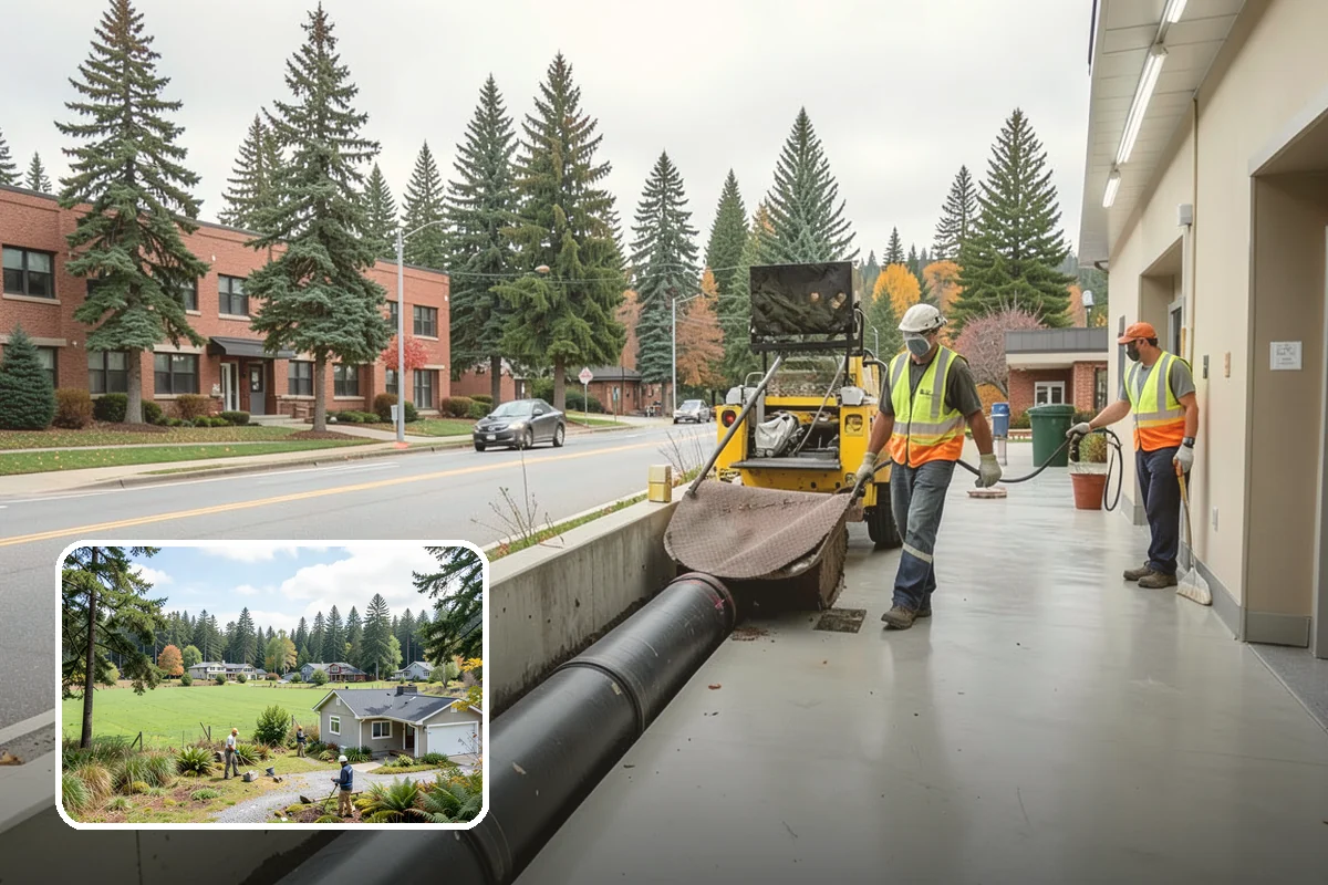Public Parking Structure Cleaning in Lyman, Skagit County, WA - Degreasing removes oil stains, odors, and slip hazards