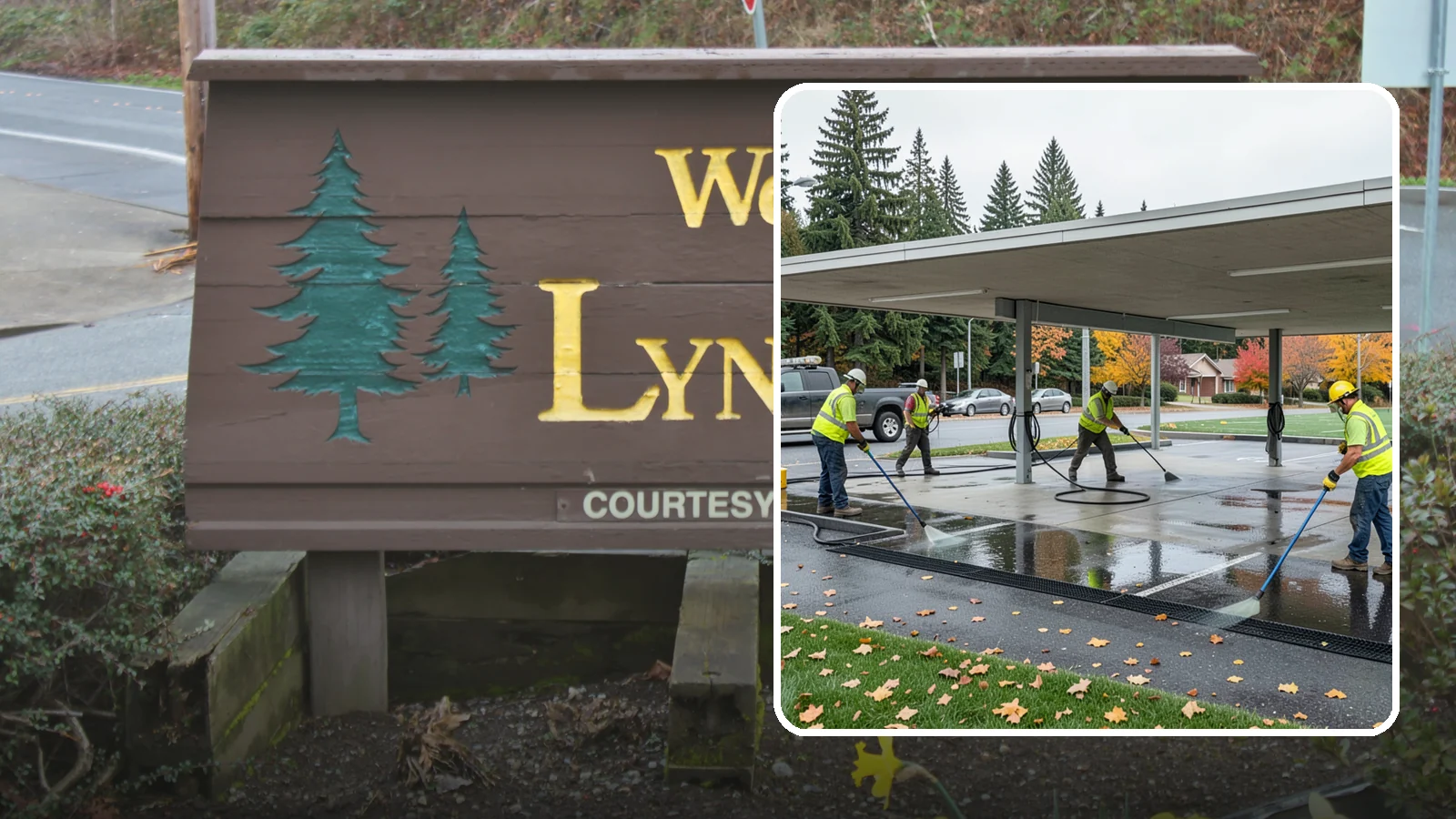 Public Parking Structure Cleaning in Lynnwood, Snohomish County, WA - We clean public parking garages and decks to remove oil, grime, and stains while managing runoff for Western Washington agencies.