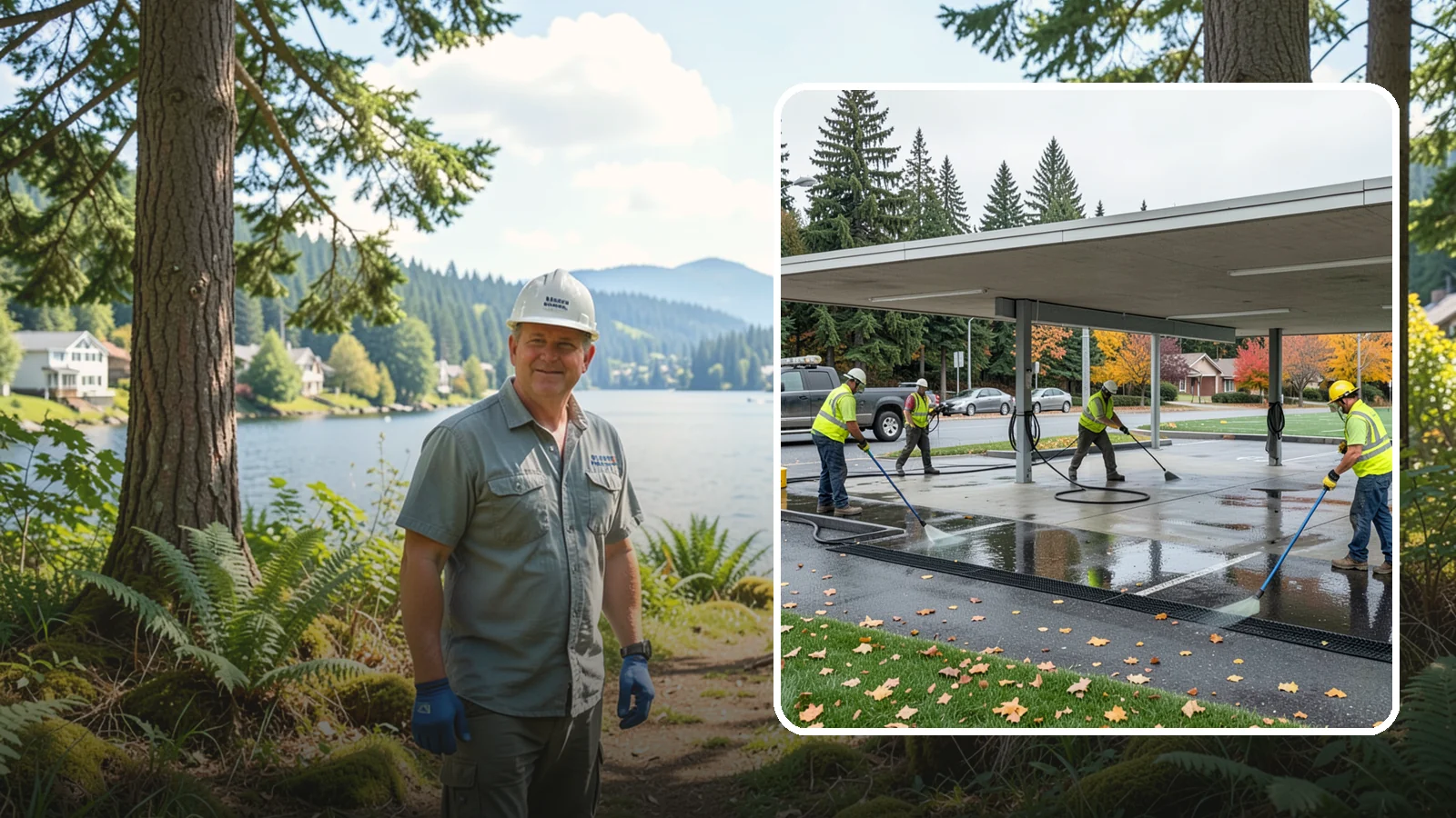Public Parking Structure Cleaning in Milton, King County, WA - We clean public parking garages and decks to remove oil, grime, and stains while managing runoff for Western Washington agencies.
