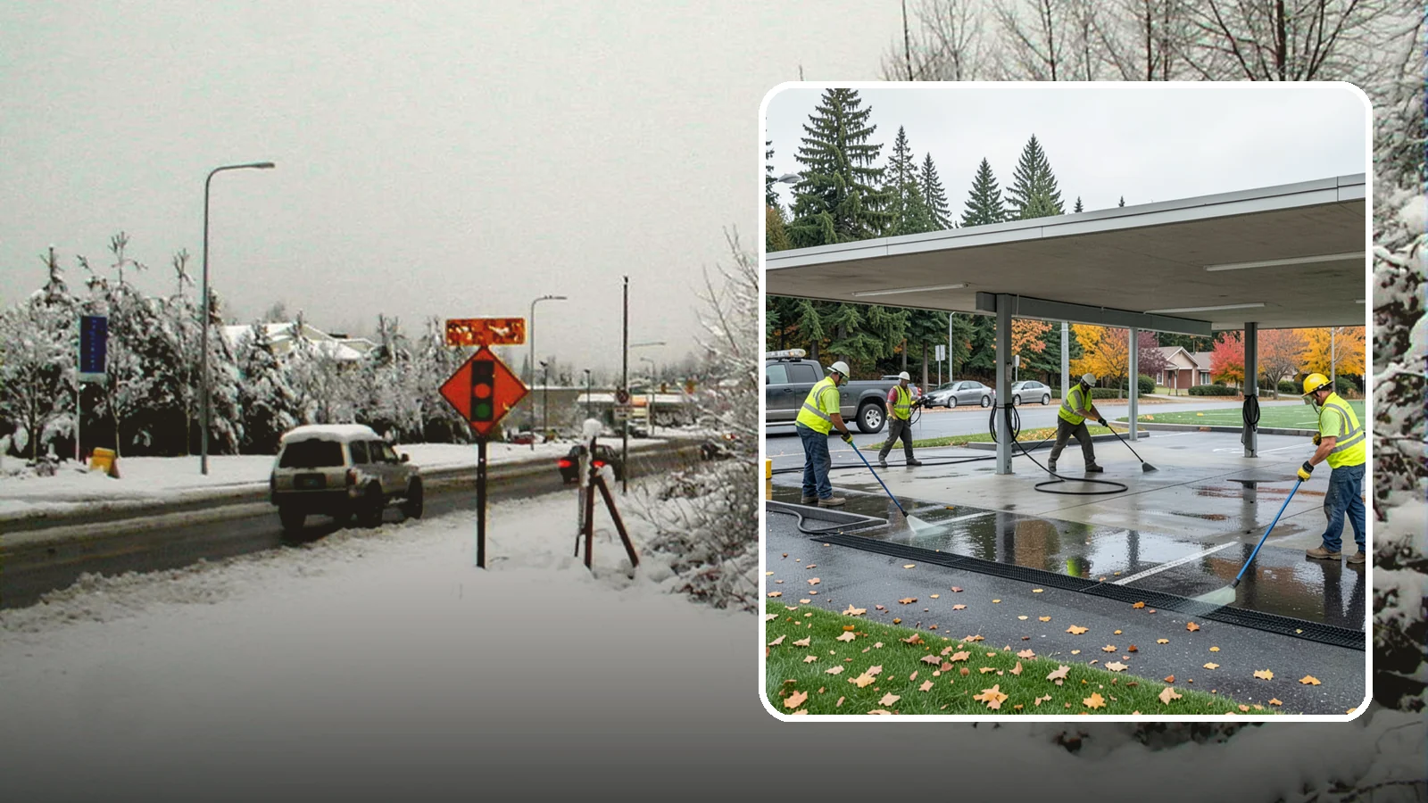 Public Parking Structure Cleaning in Newcastle, King County, WA - We clean public parking garages and decks to remove oil, grime, and stains while managing runoff for Western Washington agencies.