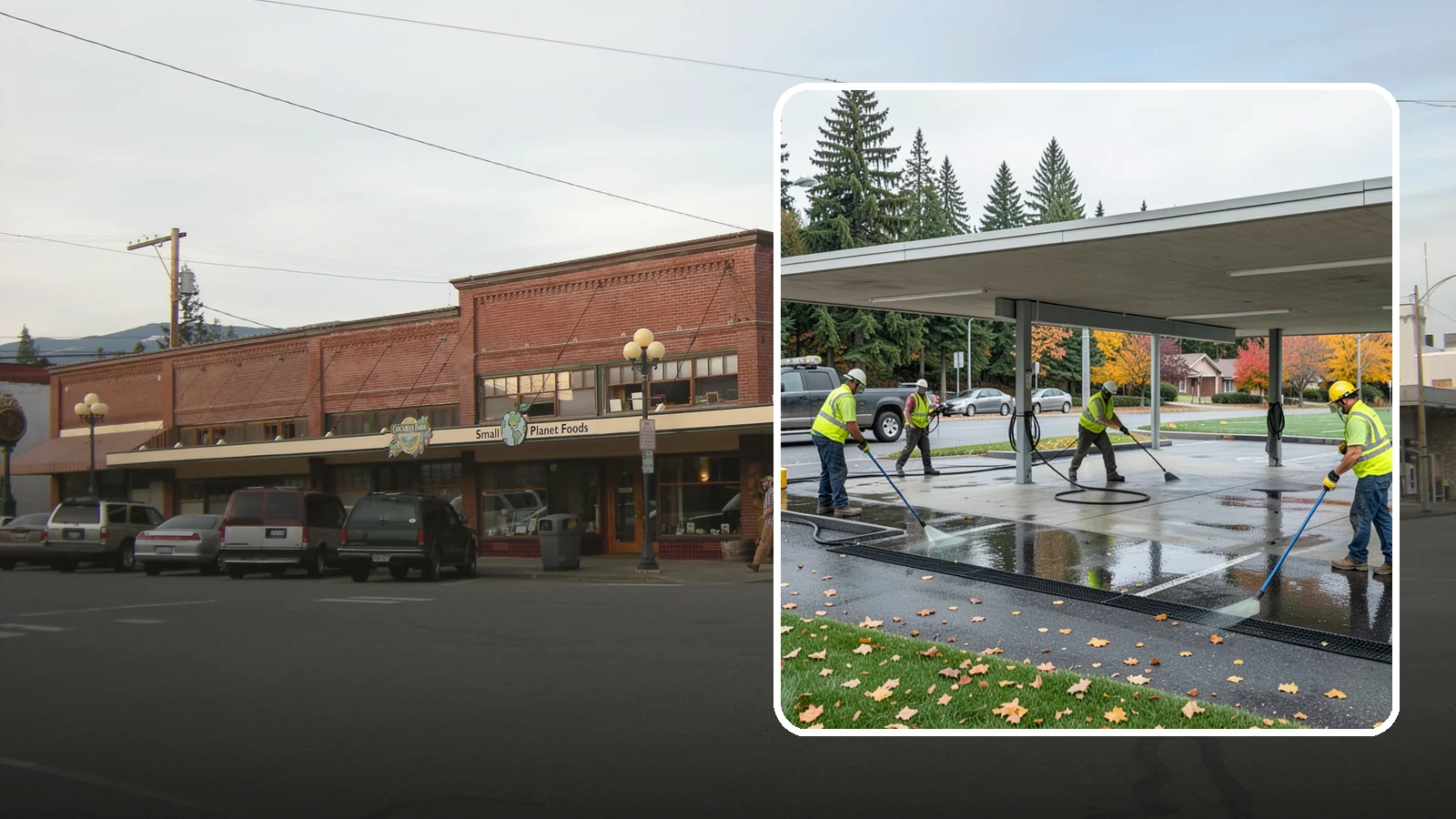 Public Parking Structure Cleaning in Sedro-Woolley, Skagit County, WA - We clean public parking garages and decks to remove oil, grime, and stains while managing runoff for Western Washington agencies.