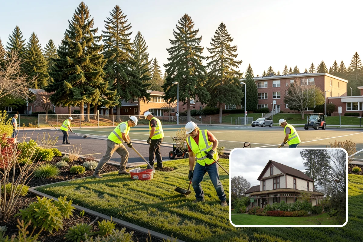 Public Parking Structure Cleaning in Sumner, Pierce County, WA - Degreasing removes oil stains, odors, and slip hazards