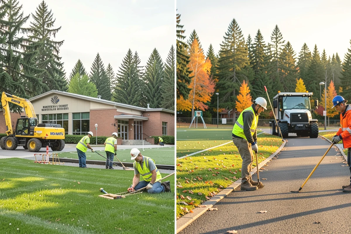 Public Parking Structure Cleaning in Tukwila, King County, WA - We survey the structure and identify staining and drainage points