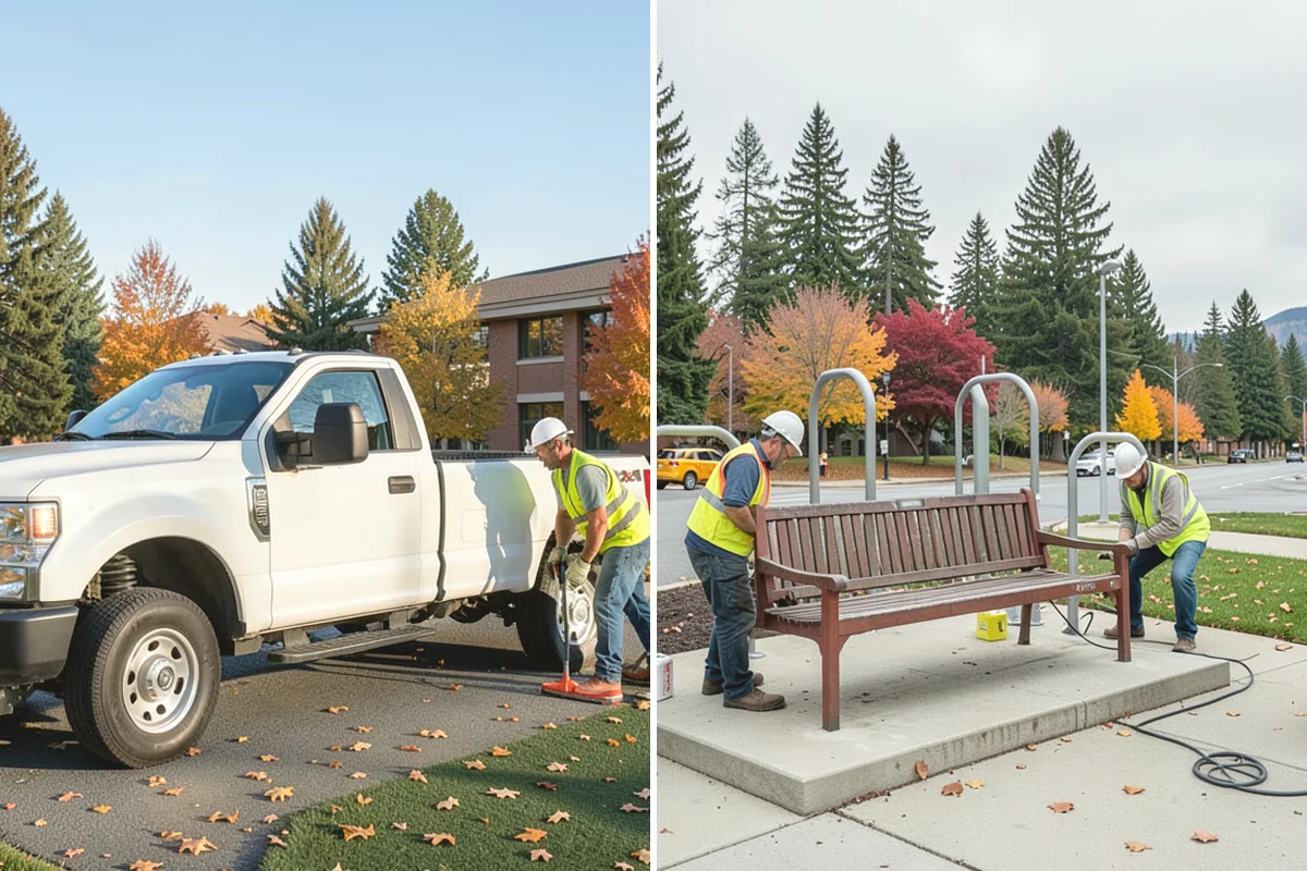 Public Parking Structure Cleaning in University Place, Pierce County, WA - We survey the structure and identify staining and drainage points
