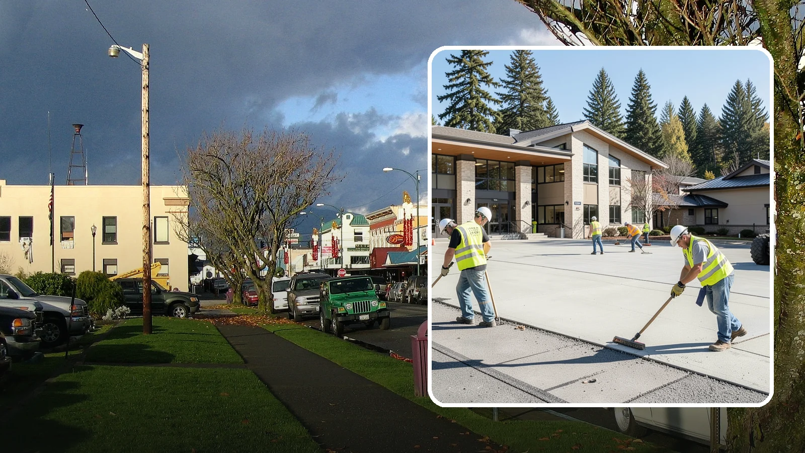 Public Plaza Maintenance in Arlington, Snohomish County, WA - We provide ongoing plaza maintenance including joint repair, cleaning, sealing, and hardscape upkeep.