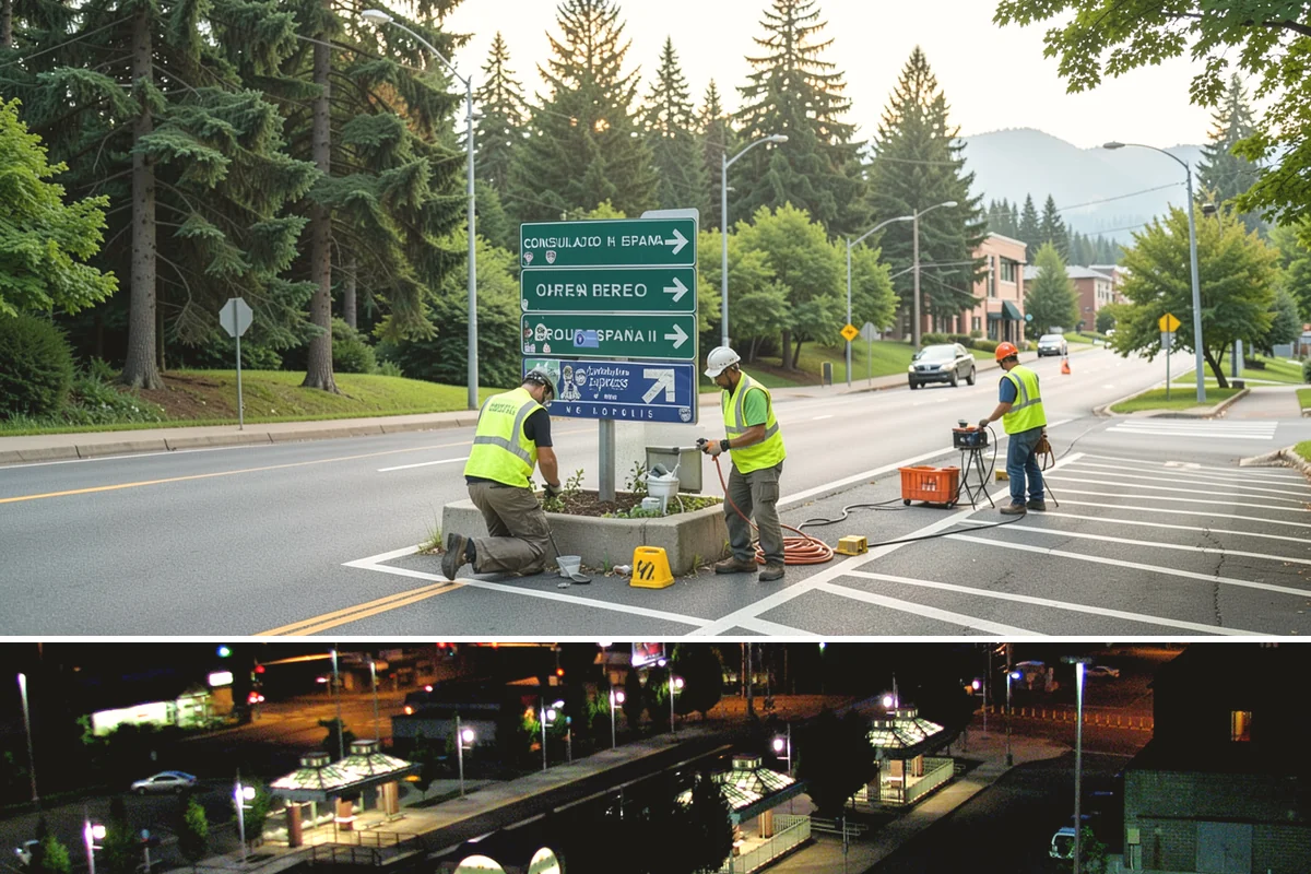 Public Plaza Maintenance in Auburn, King County, WA - Biological growth peaks in the wet fall and winter, prioritizing cleaning then, while sealing and repairs are timed for drier...