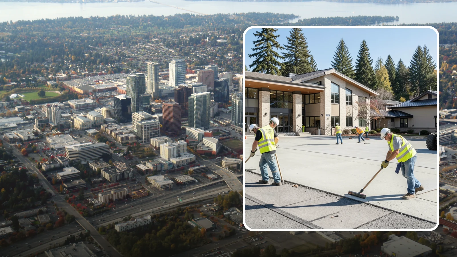 Public Plaza Maintenance in Bellevue, King County, WA - We provide ongoing plaza maintenance including joint repair, cleaning, sealing, and hardscape upkeep.