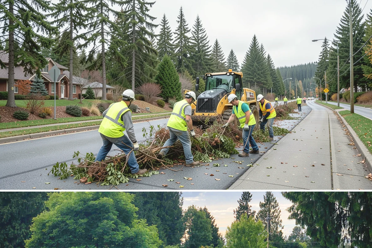 Public Plaza Maintenance in Bonney Lake, Pierce County, WA - Biological growth peaks in the wet fall and winter, prioritizing cleaning then, while sealing and repairs are timed for drier...