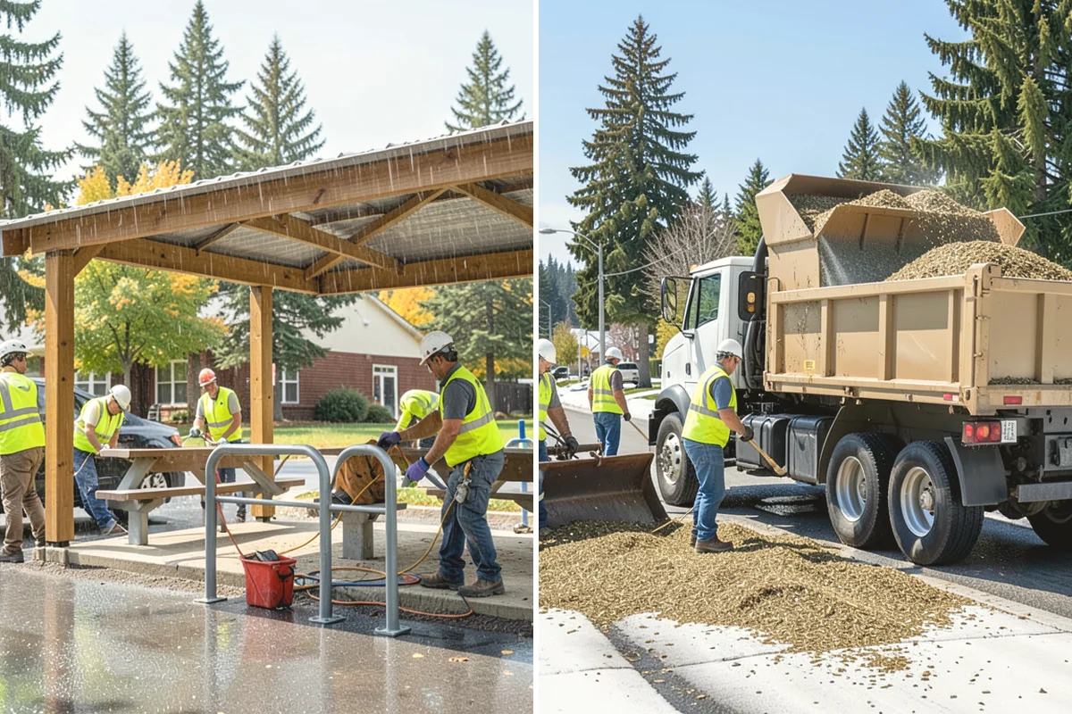 Public Plaza Maintenance in Burlington, Skagit County, WA - Establish an inspection and maintenance schedule