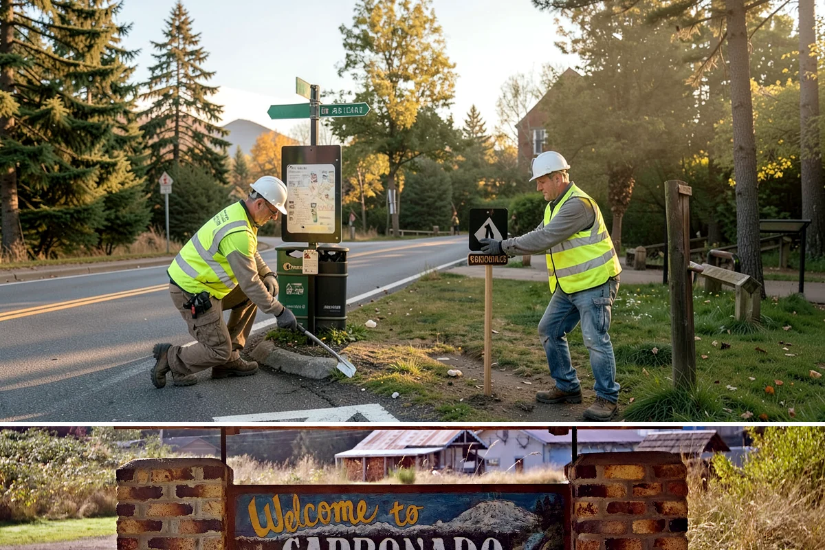 Public Plaza Maintenance in Carbonado, Pierce County, WA - Biological growth peaks in the wet fall and winter, prioritizing cleaning then, while sealing and repairs are timed for drier...