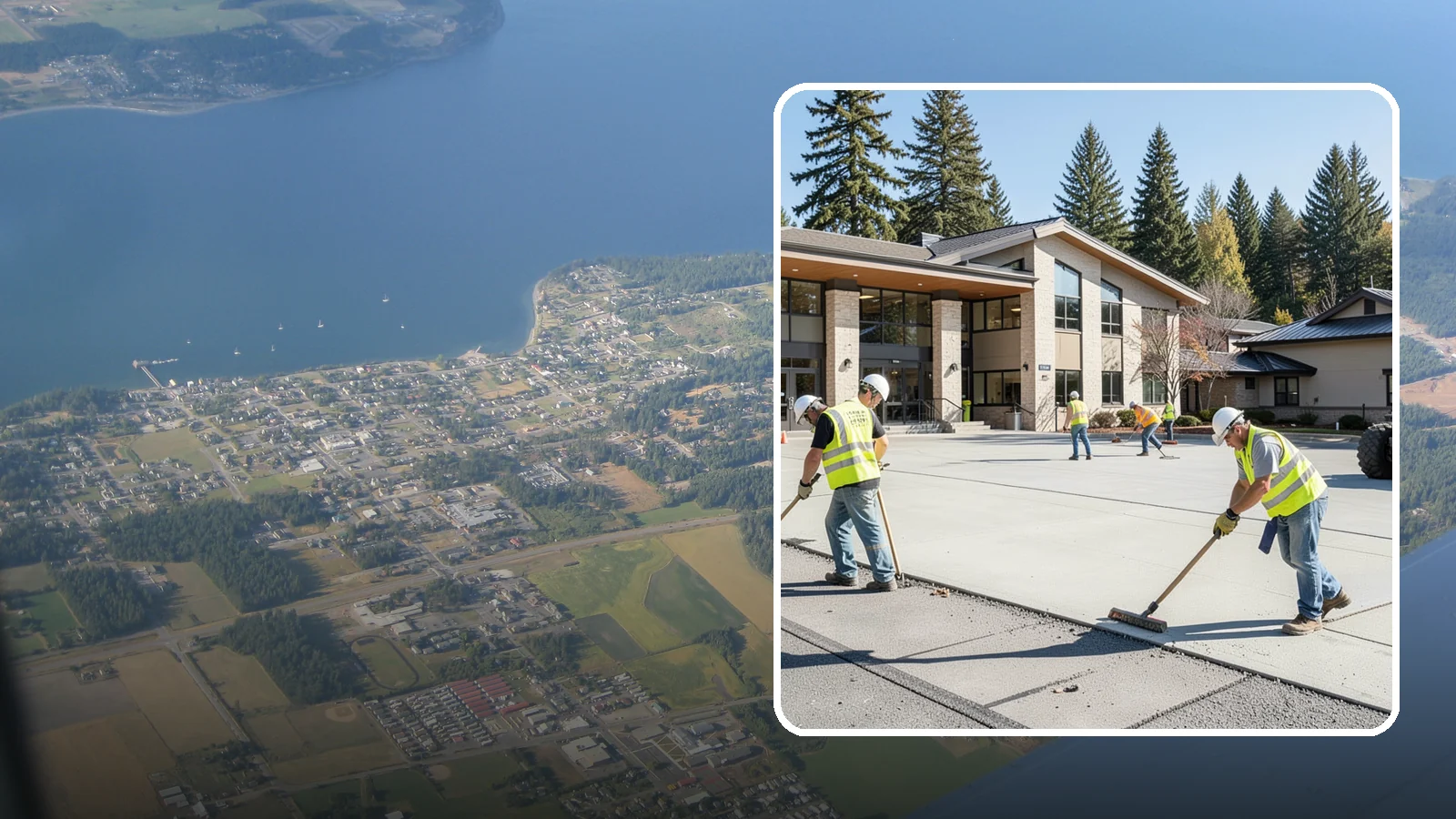 Public Plaza Maintenance in Coupeville, Island County, WA - We provide ongoing plaza maintenance including joint repair, cleaning, sealing, and hardscape upkeep.