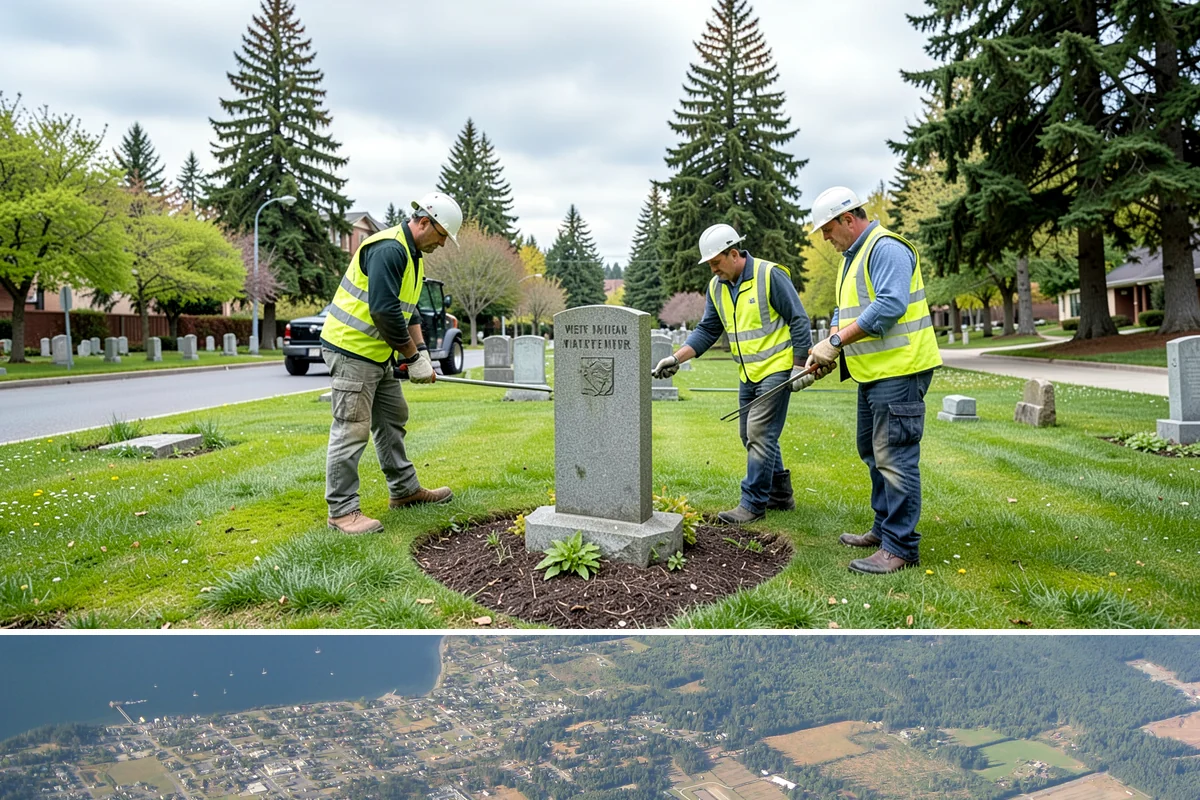 Public Plaza Maintenance in Coupeville, Island County, WA - Biological growth peaks in the wet fall and winter, prioritizing cleaning then, while sealing and repairs are timed for drier...