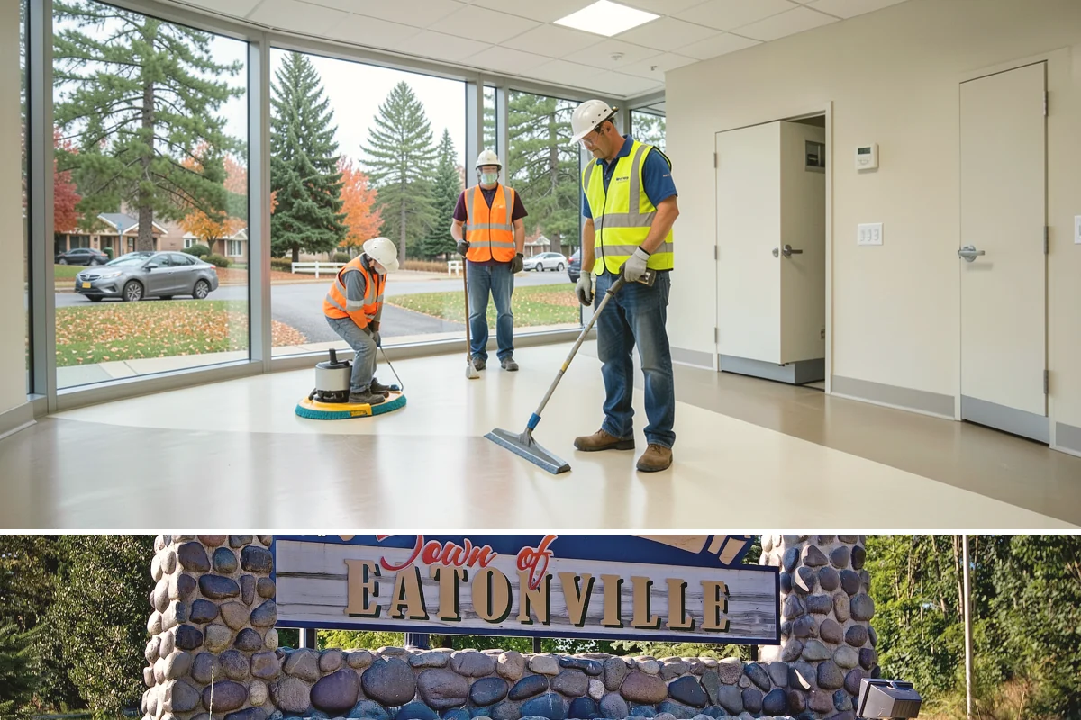 Public Plaza Maintenance in Eatonville, Pierce County, WA - Biological growth peaks in the wet fall and winter, prioritizing cleaning then, while sealing and repairs are timed for drier...