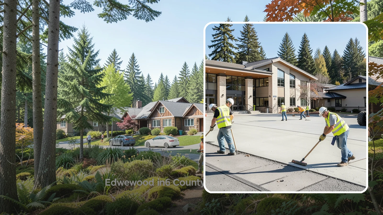 Public Plaza Maintenance in Edgewood, Pierce County, WA - We provide ongoing plaza maintenance including joint repair, cleaning, sealing, and hardscape upkeep.