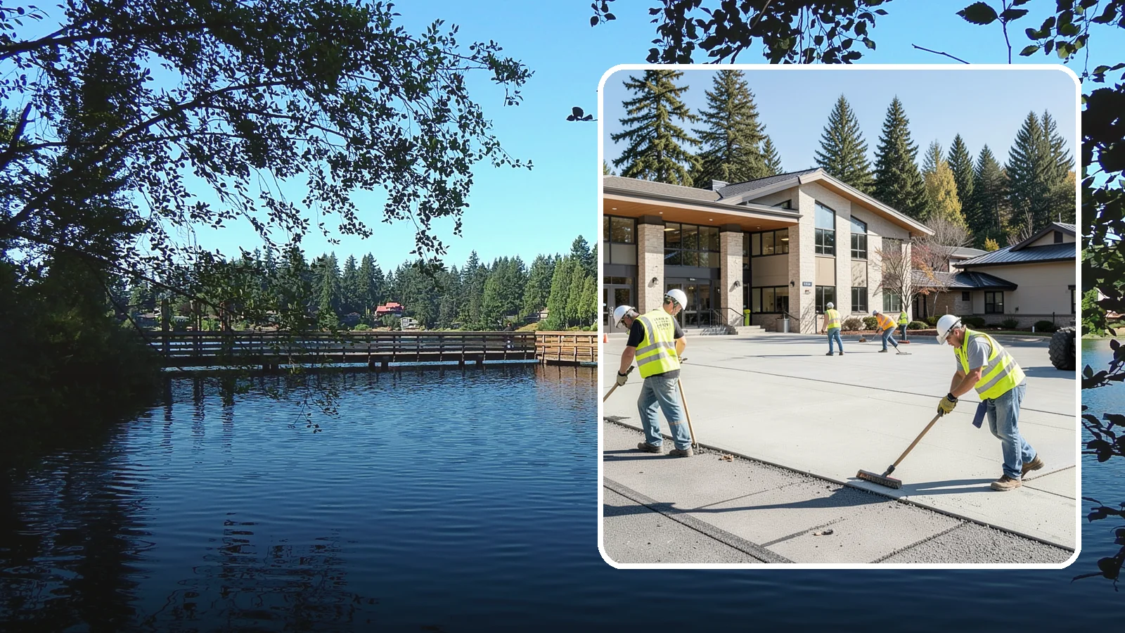 Public Plaza Maintenance in Federal Way, King County, WA - We provide ongoing plaza maintenance including joint repair, cleaning, sealing, and hardscape upkeep.