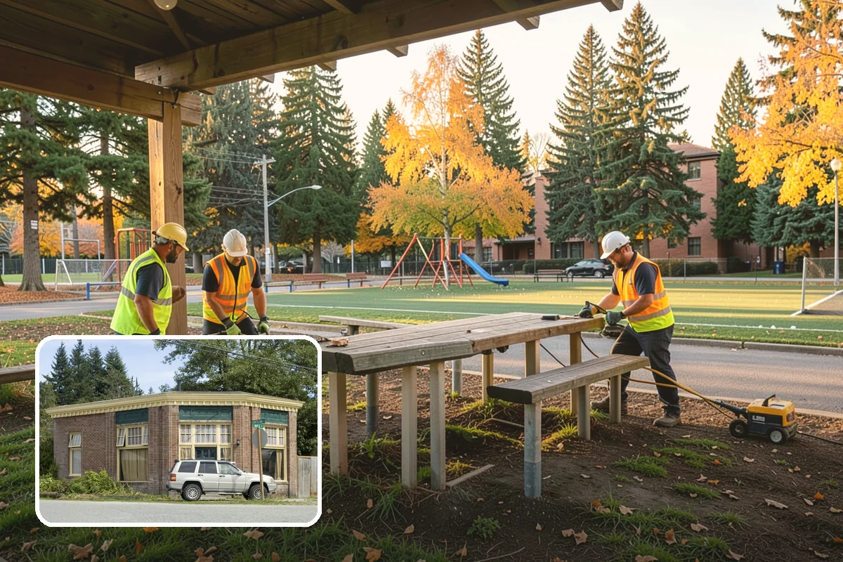 Public Plaza Maintenance in Hamilton, Skagit County, WA - Extends plaza service life and defers costly reconstruction