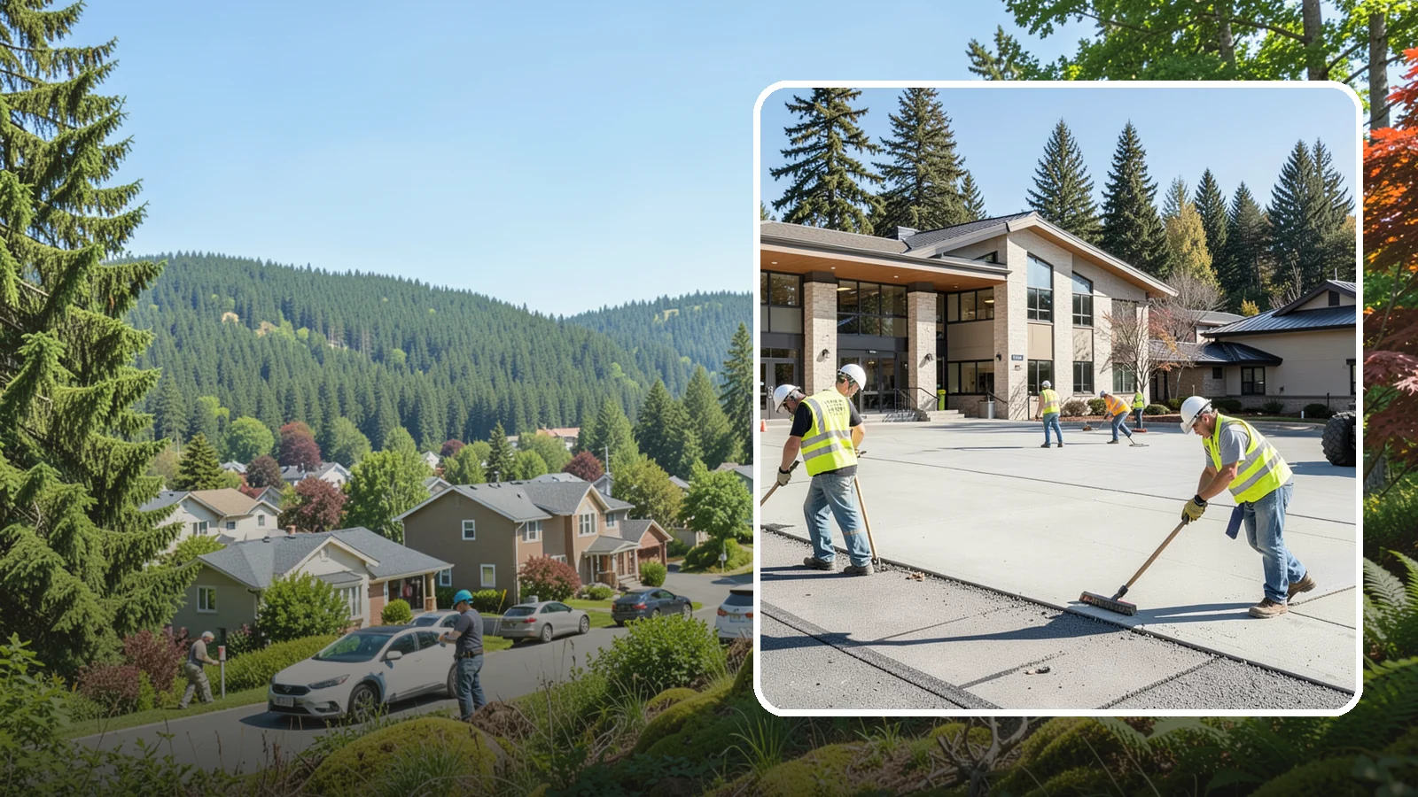 Public Plaza Maintenance in Index, Snohomish County, WA - We provide ongoing plaza maintenance including joint repair, cleaning, sealing, and hardscape upkeep.