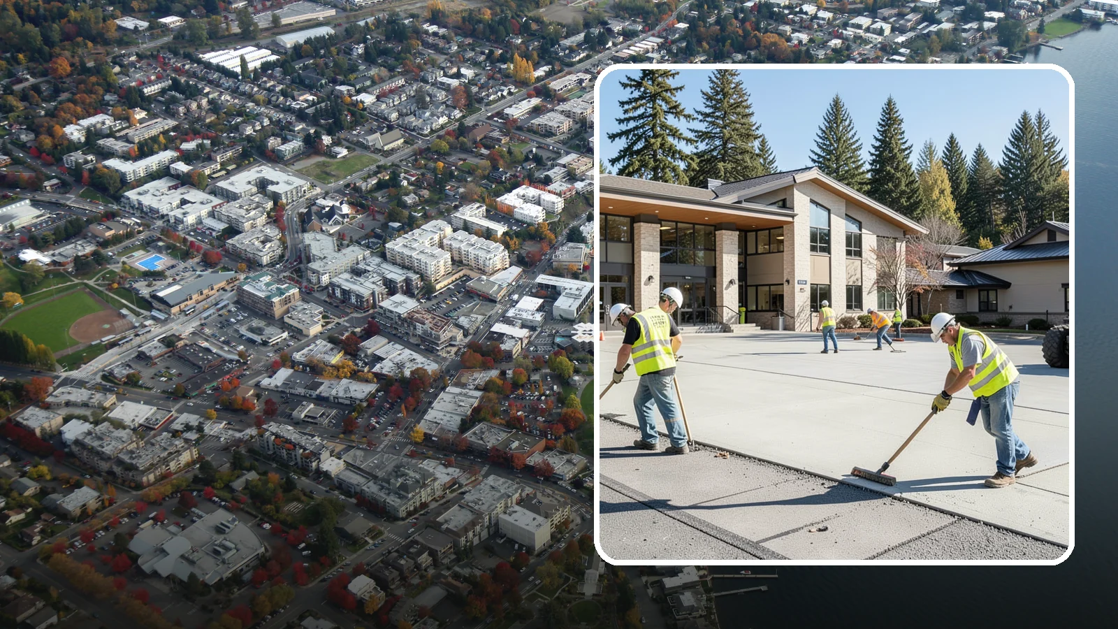Public Plaza Maintenance in Kirkland, King County, WA - We provide ongoing plaza maintenance including joint repair, cleaning, sealing, and hardscape upkeep.